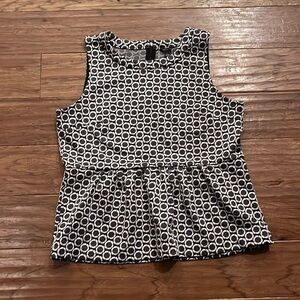 Ann Taylor Sleeveless Peplum Top Size L